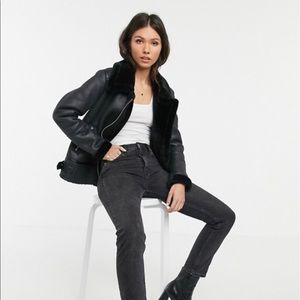 ASOS New Look Aviator Jacket Black S